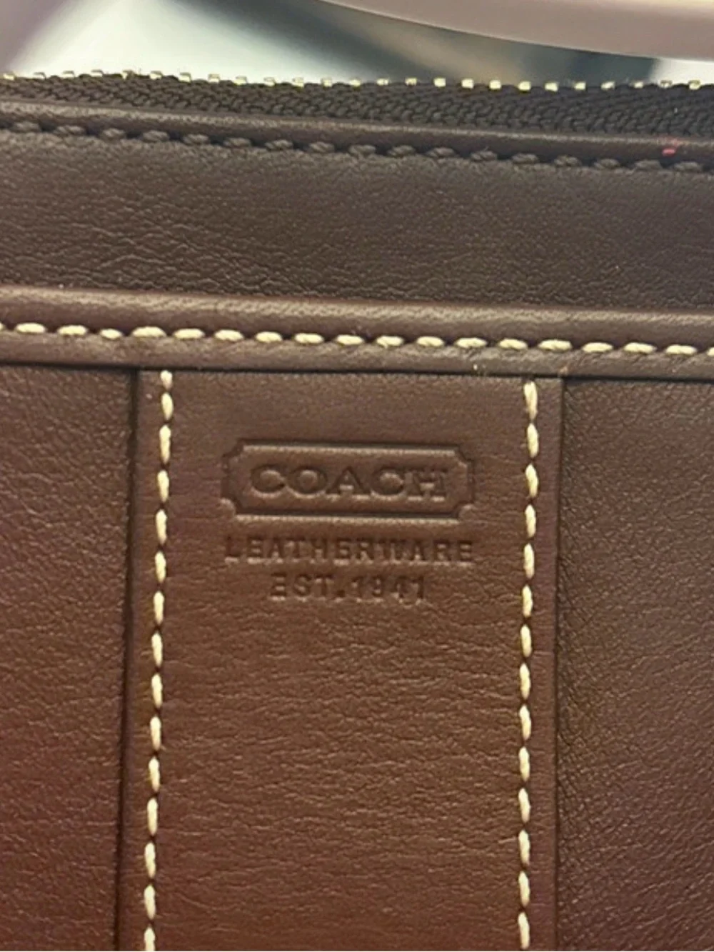 Coach Brown Leather Card Case Wallet